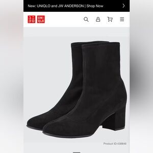 Uniqlo Elegant Black Women's Ankle Boots size 7.5